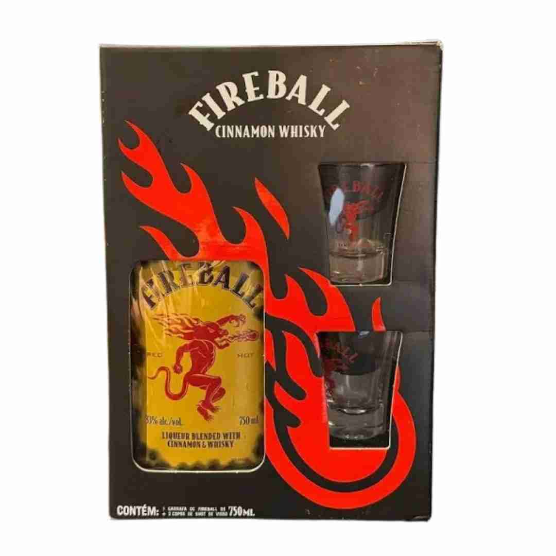 Kit FireBall + 2 Copos Shot 750 ml - My Store