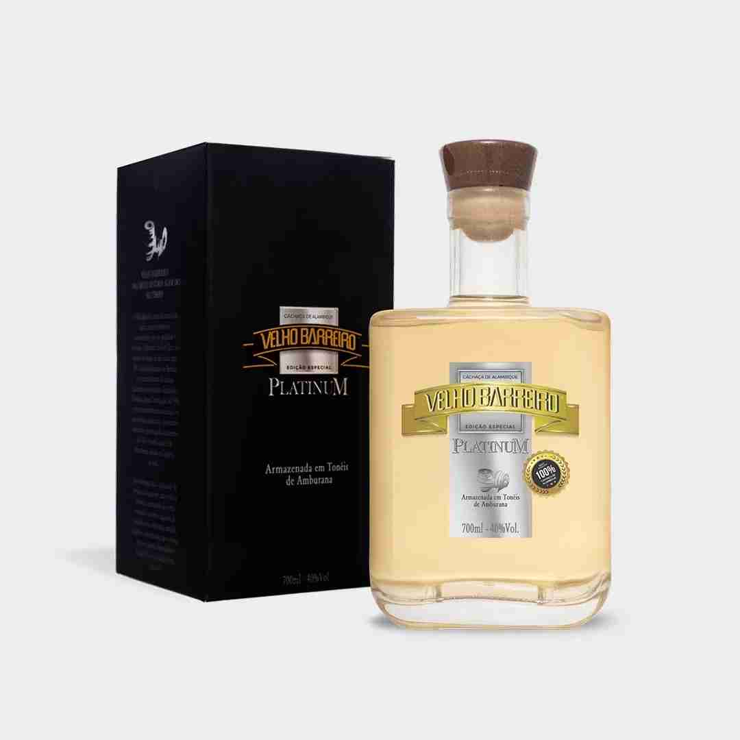 Cachaça Velho Barreiro Platinum 700ml - My Store